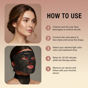 LED 8 Colors Face Mask and Neck Red Light  Near Infrared Therapy Anti Aging Wrinkle Acne Pore Oil Control Skin Tighten Whiten
